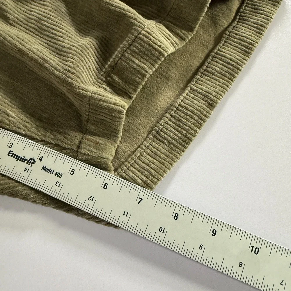 Faherty Shorts Mens 2XL Green Corduroy Elastic Waist Drawstring Casual 6